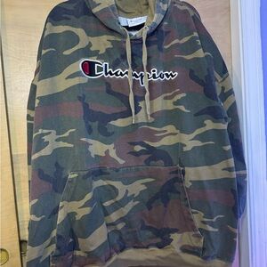 Champion Green Camo Athletic Hoodie